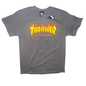 Thrasher Grey Short Sleeve T-shirt New With Tags Size Large